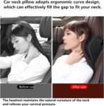 Car Seat Neck Pillow, Headrest Cushion Relieve Neck Pain for & Muscle Tension,100% Memory Foam Neck Support Head Pillow for Ergonomic Design - Image 3