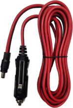 DC Car Charger Cable - 12-24V Auto Power Supply Cord Cigarette Lighter Male Plug to DC 5.5mm x 2.1mm Connector Extension for Portable DVD Player, Car, Camera (10FT)