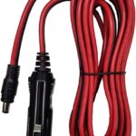 DC Car Charger Cable - 12-24V Auto Power Supply Cord Cigarette Lighter Male Plug to DC 5.5mm x 2.1mm Connector Extension for Portable DVD Player, Car, Camera (10FT)