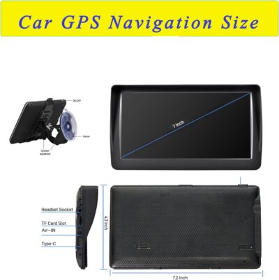 GPS Navigator for Car Truck RV - 7'' HD Touchscreen Navigation System, Latest 2025 Maps Free Lifetime Updates, Speed & Red Light Warning, Turn-by-Turn Voice Guidance, GPS Navigation for All Cars - Image 8