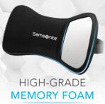 Samsonite Neck Pillow for Car – Ergonomic Memory Foam Headrest Cushion – Car Seat Support for Driving Comfort – Compact Neck Rest – Travel Pillow for Long Road Trip, Black - Image 2
