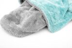 The Rag Company - The Liquid8r - Absorbent 70/30 Blend Microfiber Drying Towel for Cars, Trucks, SUVs, Safe for Detailing + Scratch Free, Twist Loop, 1100gsm, 20in x 24in, Aqua Blue/Grey - Image 2