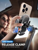 eSamcore Cup Holder Phone Holder, Unobstructed Cup Holder Phone Mount for Your Car Cupholder (2.5"-4") with Flexible C-Shaped Base, 360° Swiveling, 0.8" Deep Clamp Compatible with iPhone 4.7"–7" - Image 6