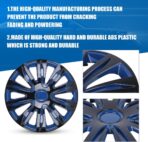 WOLFSTORM 4-Pack 16 Inches Wheel Rim Cover Hubcaps,Redesign Fashion Style Replacement Hubcaps,Car Truck SUV Hub Accessories, Blue&Black - Image 3