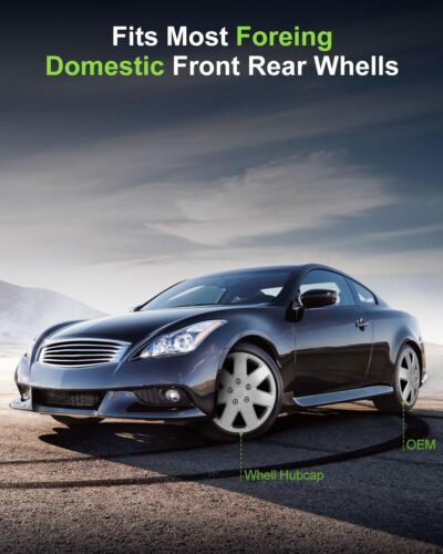 SCITOO 16" Silver Hubcaps Set of 4, fits Cars, Trucks, SUVs, Easy Install, Universal fit, Stylish & Rust-Resistant - Image 6