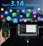 Double Din 7" IPS Car Stereo with Wireless Apple CarPlay & Android Auto Screen, Car Play Radio Audio, 240W, Bluetooth, AHD Backup Camera, USB-C Fast Charging, 16-Band EQ, SWC, MirrorLink Touchscreen - Image 13