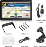 GPS Navigator for Car, 2026 Map 7 inch Touch Screen Car GPS 256-16GB,Voice Turn Direction Guidance, Support Speed and Red Light Warning, North America Lifetime map Free Update Truck(Black) - Image 7