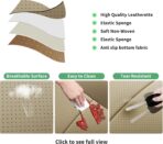 Ultra-Luxury PU Leather Car Seat Protection Cover Car Seat Cover for Most Four-Door Sedan&SUV,Single Seat Cover Without Backrest 1PCS (W 20.8× D 21× T 0.2inch) (3D-Beige) - Image 8