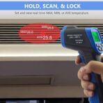 HOLDPEAK 981C Non-Contact Infrared Thermometer Digital Laser Infrared Thermometer -58 to 1022℉ (-50 to 550℃) with Adjustable Emissivity + 866B Digital Anemometer Handheld Wind Speed Meter (2Packs) - Image 8