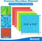 Microfiber Cleaning Cloth, 10 Pack Reusable Microfiber Towels for Cars Lint Free Cleaning Shop Towel Rags for Home Kitchen Automotive Bar Mechanic Restaurant Garage, 11.5"x 11.5", Multicolor - Image 2