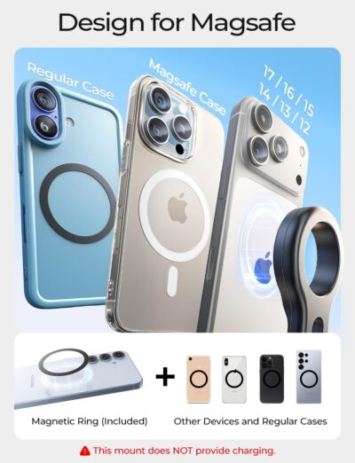 LISEN for MagSafe Car Mount, 2026 Magnetic Phone Holders for Your Car Air Vent Phone Mount, Hands Free Cell Car Phone Holder Accessories for Men Women fit iPhone 17 17e 16 15 14 13 12 Pro Max Kids - Image 3