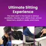 Cabeau Evolution Cushion Portable & Lightweight Inflatable Seat Cushion - Ideal for Office Chairs, School Bleachers, Stadium Seats, and Wheelchairs - Comfort on The Go - Image 3