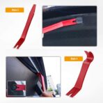 GOOACC 5 PCS Nylon Auto Trim Removal Tool Kit No-Scratch Removal Tool Kit for Car Panel & Audio Dashboard Dismantle Red - Image 6