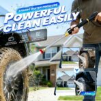 Jet Nozzle Power Washer, Includes 3 Pressure Nozzles and Quick Connectors, New Pressure Washer, Spray Nozzle for Garden Patio Outdoor Cleaning (Black + Grey) - Image 2