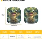 AFPANQZ Frog Print Car Windshield Sun Shade Universal Fit Car Sunshade Sun Visor Two Pieces Set Window Sunscreen Car Accessories Interior Protection UV Heat Reflector Sun Shade - Image 6