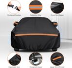 KEYOOG Car Cover Waterproof All Weather Fit for 2006-2024 MERC-edes Benz ML/GLE Series, 600D Oxford Cloth Heavy Duty, Sun Hail Protector Seal Skin Outdoor Car Covers with Door Zipper/Cotton Lining - Image 4