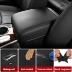 KBH Center Console Cover Replacement for Infiniti QX60 / JX35 & Nissan Pathfinder 2013-2020, Vinyl Leather, Car Armrest Upholstery, Anti-Scratch, Black - Image 3