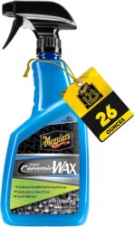 Meguiar's Hybrid Ceramic Wax, Easy-to-Use Spray Wax for Car Detailing with the Superior Protective Power of Advanced SiO2 Hybrid Barrier Technology, 26 Oz Spray Bottle