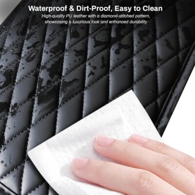 Ouzorp Car Center Console Cover, Upgraded Microfiber Leather Car Arm Rest Cover with 2 Storage Bags, Universal Armrest Cover for Car Storage Box Car Interior Accessories Protector for Most Vehicle - Image 6