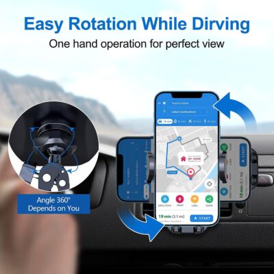 vanva Universal Air Vent Car Mount, [ Big Phones & Thick Case Friendly ] Cell Phone Holder for Car Hands Free Clamp Cradle Vehicle fit for All Apple Smartphone - Image 5