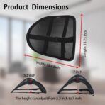 Lumbar Support Back Support for Office Chair 2 Pack Lumbar Support Pillow for Car Chair Back Support with Double Layer Breathable Mesh & Adjustable Straps - Image 6
