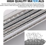 Shakas Car Windshield Sun Shade, Thickened Bubble Heat-insulation Cooling Board, Foldable Interior Anti-aging Protection Sunproof Cover, for Cars Suction Cup installation Privacy Cover (Silver) - Image 4