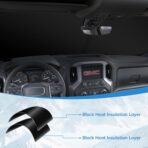 Windshield Sun Shade New American Eagle Flag USA Patriotic Design - Folding Car Front Window Sunshade for Cars SUV Trucks, Max UV Blocking and Keep The Vehicle Cool(64"x33.5") - Image 2