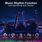 Interior Car LED Lights with Wireless APP/RF Remote Control, RGB 6 in 1 Ambient Lighting Kit with 315 Inches Fiber Optic,16 Million Color Neon Strip Inside Sync to Music,Car Decorations Accessories - Image 6