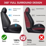 BABYBLU Chevy Silverado Seat Covers Full Set,Truck Seat Covers for Silverado GMC Sierra,Custom Fit 2007-2023 2024 2025 2026 1500/2500HD/3500HD (Black, Full Set) - Image 6