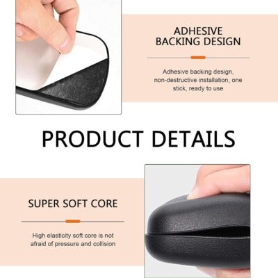 2 PCS Car Elbow Pad Arm Rest, Polyurethane Elastic Soft Arm Leg Support Pillow, Multi-functional One-piece Molded Car Interior Decoration, Universal for Most Vehicles (Black) - Image 4