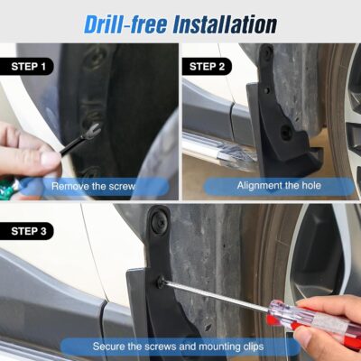 Nilight Mud Flaps for Toyota RAV4 2019 2020 2021 2022 2023 2024 2025 2026, Easy Installation Precision Fit Exterior Accessories Heavy-Duty Splash Guards Protection, Front & Rear Set - Image 6