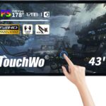 43 inch Capacitive Multi-Touch Screen Industrial Monitor, 16:9 Display 1920 x 1080P, Built-in Speakers, USB, VGA, DVI & HD-MI Ports, Digital Signage Displays and Player for Advertising