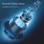 YUNYILAN Wireless Handheld Car Vacuum Cleaner High Power Rechargeable Household Mini Vacuum, Vacuum for Desk, Home and Office Dust Cleaning, Protable Vacuum Cleaner for Car - Image 2