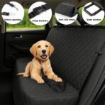 Waterproof Dog Car Seat Cover with Belt for Back Seat - Washable Pet Protector Accessories for Cars, Trucks, SUVs, and Bench Seats - Auto Backseat Hammock for Small & Large Dogs - Image 5