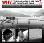 Autorder Dashboard Cover Mat for 2023-2025 2026 Toyota Prius Accessories Dash Cover Upgrade Velvet Dash Mat Sunshade Glare UV Rays Protector - Image 2