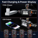 Rechargeable Headlamp 90000 Lumens, Super Bright LED Head Lamp with Motion Sensor, 12 Modes, IPX7 Waterproof Headlight, 125° Adjustable, HeadLamps for Adults, Camping, Outdoors & Hard Hat Light (2) - Image 4