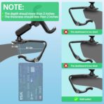 Phone Mount for Car Dashboard, 360 Degree Rotation Universal Cell Phone Holder for Car Clip Mount Stand Suitable for 4 to 7" Smartphones (Standard Black) - Image 2