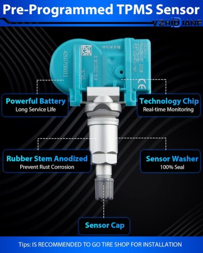 Pre-Programed Tire Pressure Sensor Fit for:-Toyota Tacoma 2005-2015 Tundra 2005-2006 Camry for:-RAV4 Corolla Prius 4Runner for:-Lexus IS250 ES350 GX460 for:-Scion 315MHz 4260706011 TPMS (4) - Image 3