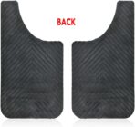 AUTOXBERT Mud Flaps for Trucks Heavy Duty Universal Rubber Mud Flaps Car Dirty Fender All Weather Mudguards Front Rear Splash Guards with Stainless Steel Plates, 2pc- Black - Image 8