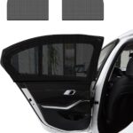 2 PCS Window Shades, Auto Front Rear Side Sun Shades for Block Heat & UV Protection, Breathable Mesh Baby Screen Covers, Universal Car Accessories (Back)
