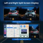 Largest 11.5 inch Wireless CarPlay Screen for Car, A-pple CarPlay & Android Auto HD Touchscreen with 4K Dash Cam/1080P Backup Camera/Navigation/Bluetooth/Voice Control/FM/Mirror Link,for All Vehicles - Image 6