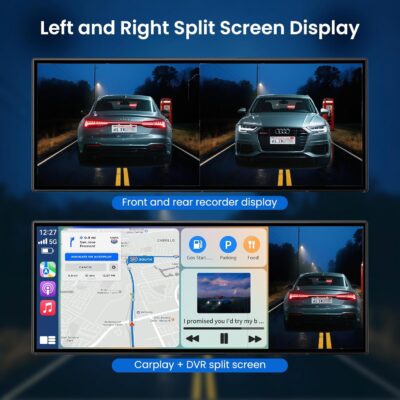 Largest 11.5 inch Wireless CarPlay Screen for Car, A-pple CarPlay & Android Auto HD Touchscreen with 4K Dash Cam/1080P Backup Camera/Navigation/Bluetooth/Voice Control/FM/Mirror Link,for All Vehicles - Image 6