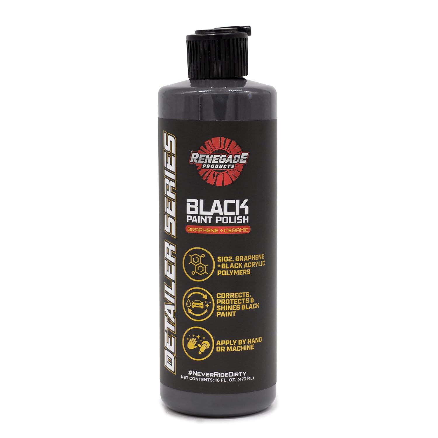 71zpt-oyiwS._SL1500_.jpg Renegade Products Graphene + Ceramic Black Paint Polish with Sio2, 1 Year Coating for Enthusiasts and Professionals - Image 1