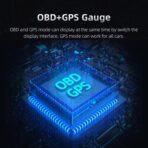 BY-J Heads Up Display with OBD2 GPS Dual System, P8 Car HUD Display OBD2 Gauge Display Speed Clock RPM can Installed Dashboard and A-Pillar Trim, Car Speedometer for Car for All Vehicle - Image 7