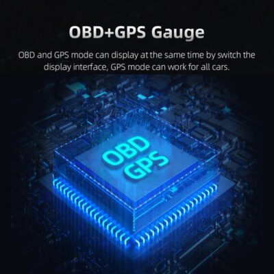 BY-J Heads Up Display with OBD2 GPS Dual System, P8 Car HUD Display OBD2 Gauge Display Speed Clock RPM can Installed Dashboard and A-Pillar Trim, Car Speedometer for Car for All Vehicle - Image 7