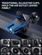 Wireless Car Charger, MOKPR 15W Fast Charging Auto-Clamping Car Charger Phone Mount Air Vent Cell Phone Holder Compatible iPhone 16/15/14/13/13 Pro/12 pro/12/11, Samsung Galaxy S23/S22/S21/S20, etc - Image 7