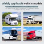 TPMS Tire Pressure Monitoring System 18 Sensors Displayed Vertically,All Tires Pressure and Temp simultaneously,Solar Power,for RV,semi Truck,Motorhome,5th Wheel,(Cap Sensor, 18 Sensors) - Image 3