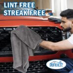 HOMEXCEL Professional Large Microfiber Car Drying Towels 2 Pack, Lint Free, Scratch Free, Highly Absorbent Drying Towel for Cars, SUVs, RVs, Trucks, and Boats,31" x 24",Grey - Image 7