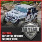 SPIDERWEBSHADE Original JK 4-Door Front and Rear Sunshade Top (2007-2017) Compatible with Jeep Wrangler JKU Rubicon Sahara Sport All Trims - Airbag Safe - USA Made - 10 Year Warranty (Purple) - Image 5