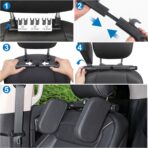 Car Headrest Pillow, Adjustable Head Rest Pillow for Car Seat, Head Neck Support for Kids Adults Travel Sleeping, Fit for Headrest with Poles (Black) - Image 6